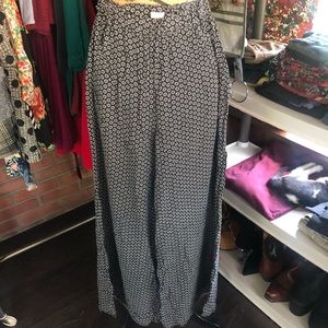 Wide Leg Floral Patterned Pant